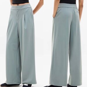Athleta High Rise Wide-Leg Pants Dusty Blue Size 2